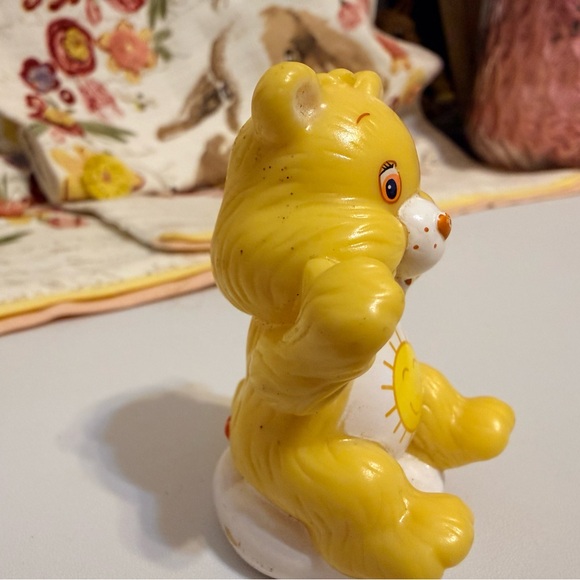 vintage Care Bears Funshine Bear 2.5" Figure sitting on cloud - Picture 4 of 8